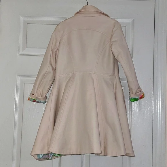 Ted Baker Girls Pink Flared Trench Coat - Picture 4 of 8